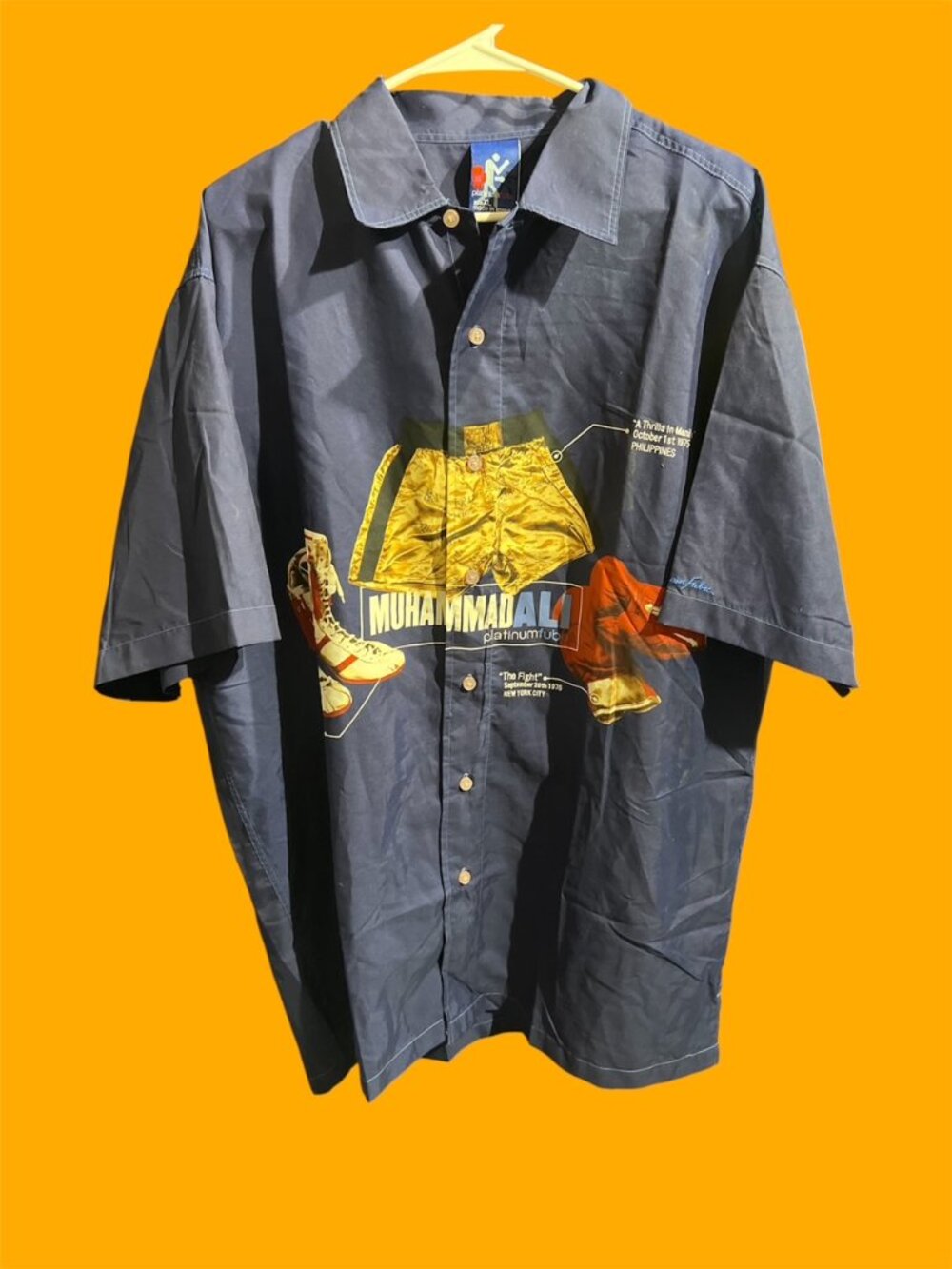 Platinum FUBU Muhammad Ali vintage button up